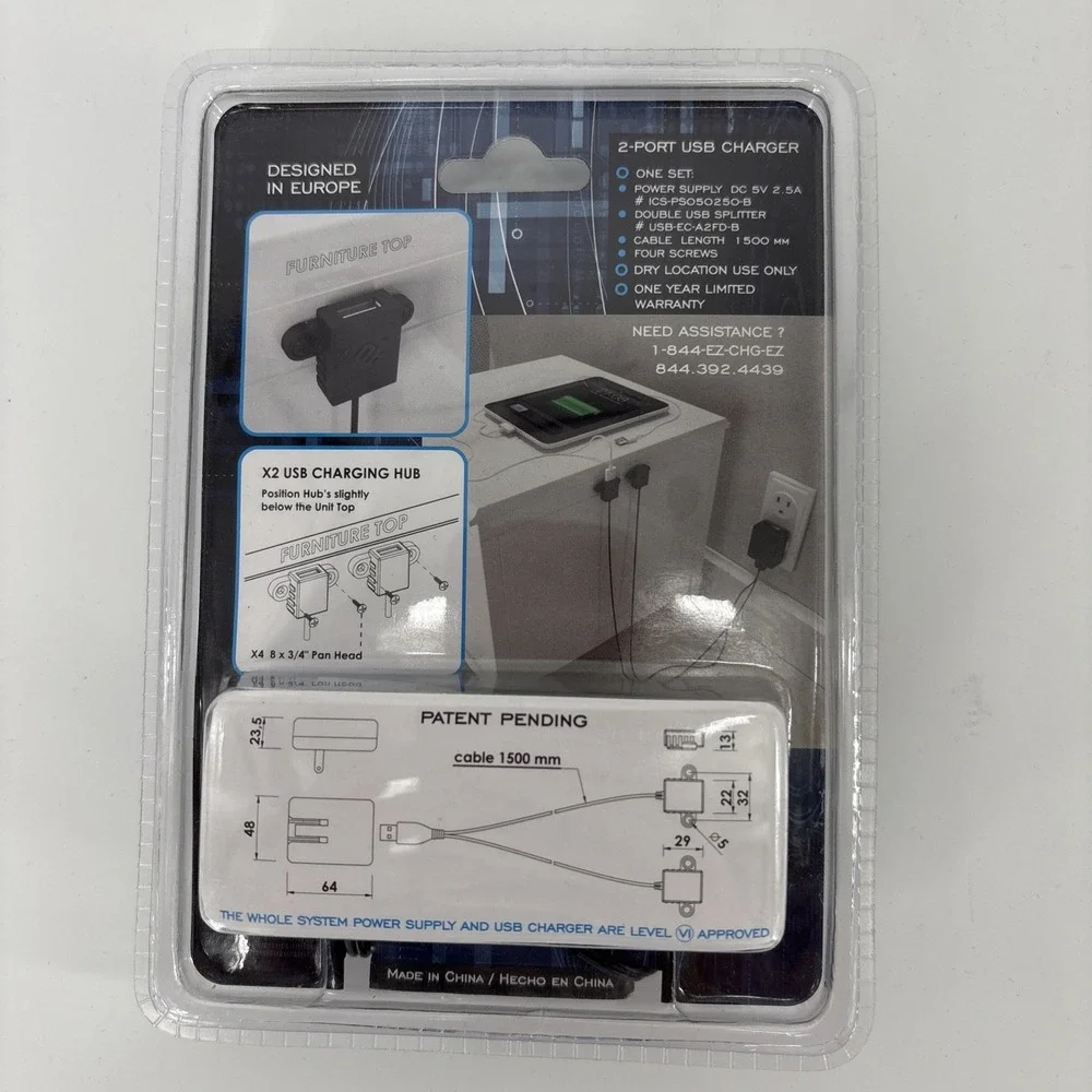 EZ Collection 2 Port USB Charger New In Box
